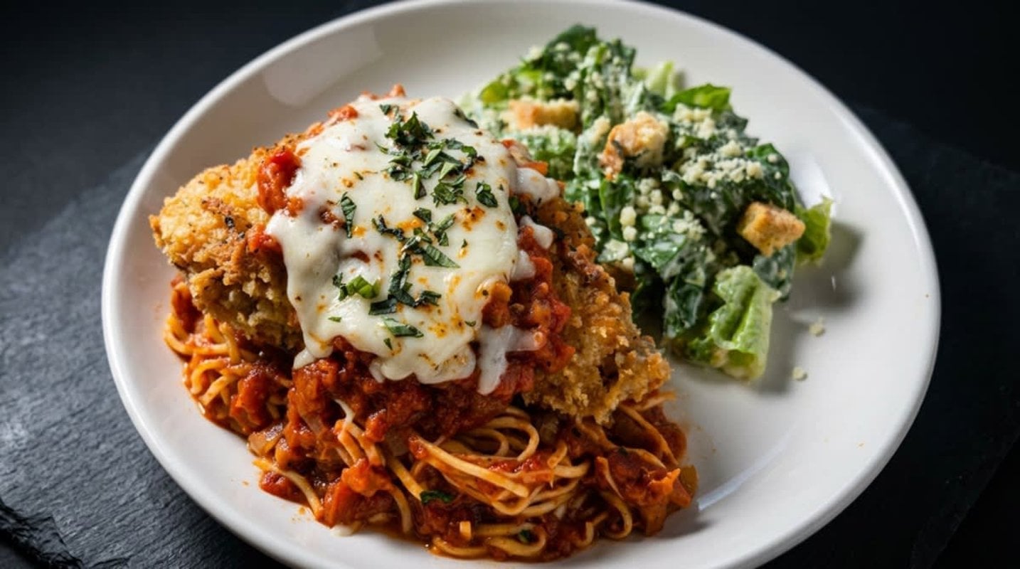 A freshly prepared dish from Epic Pizza & Pasta